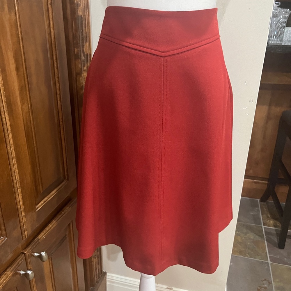 Forever 21 Vibrant Red/orange A-Line Skirt